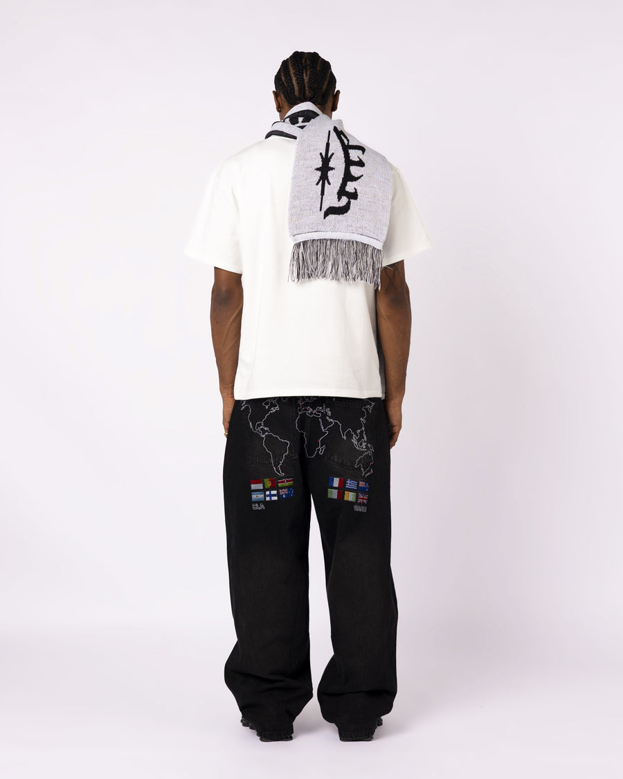 BLACK RALLY SCARF - MADE IN TOURCOING