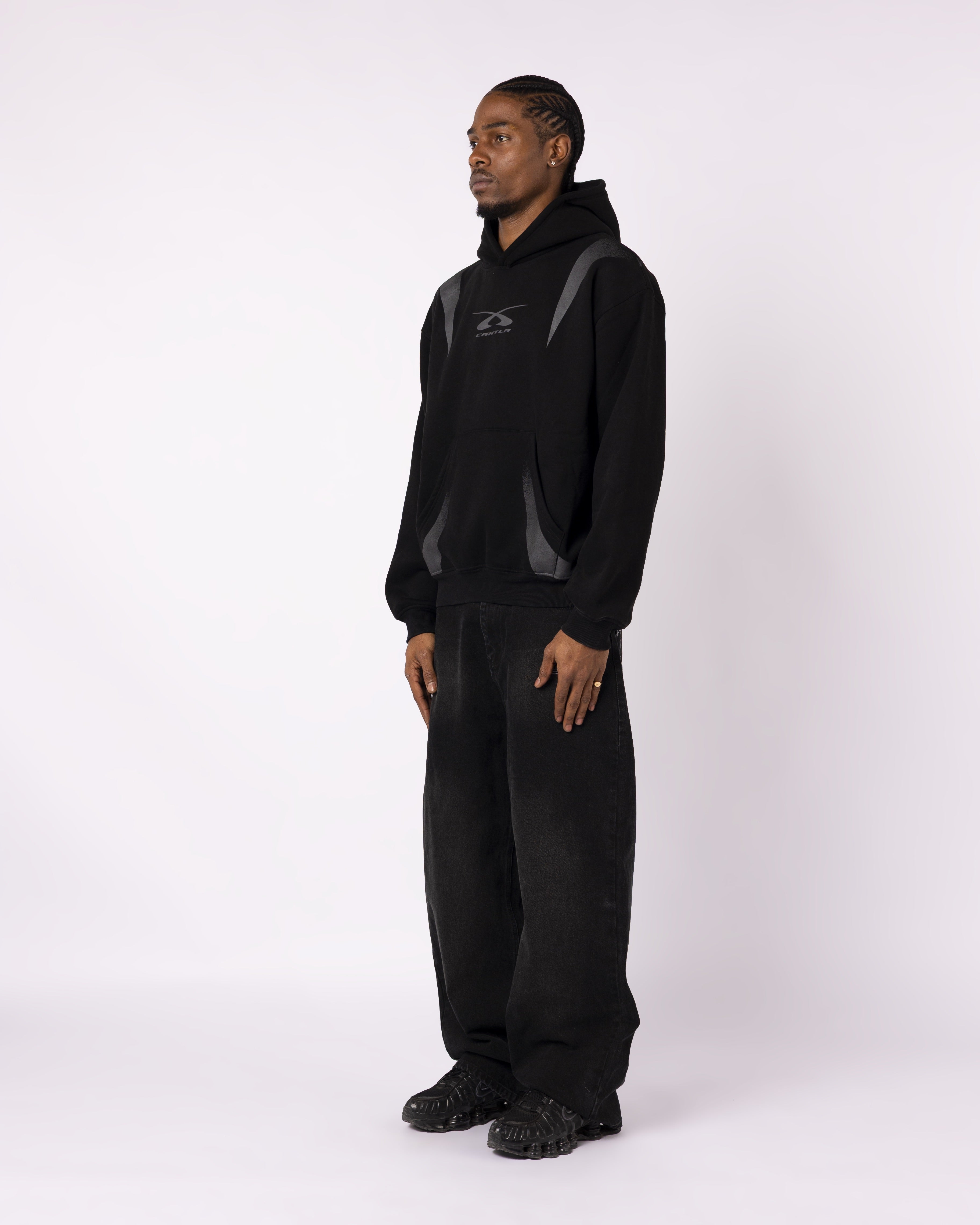 SCHWARZER RALLYE-HOODIE