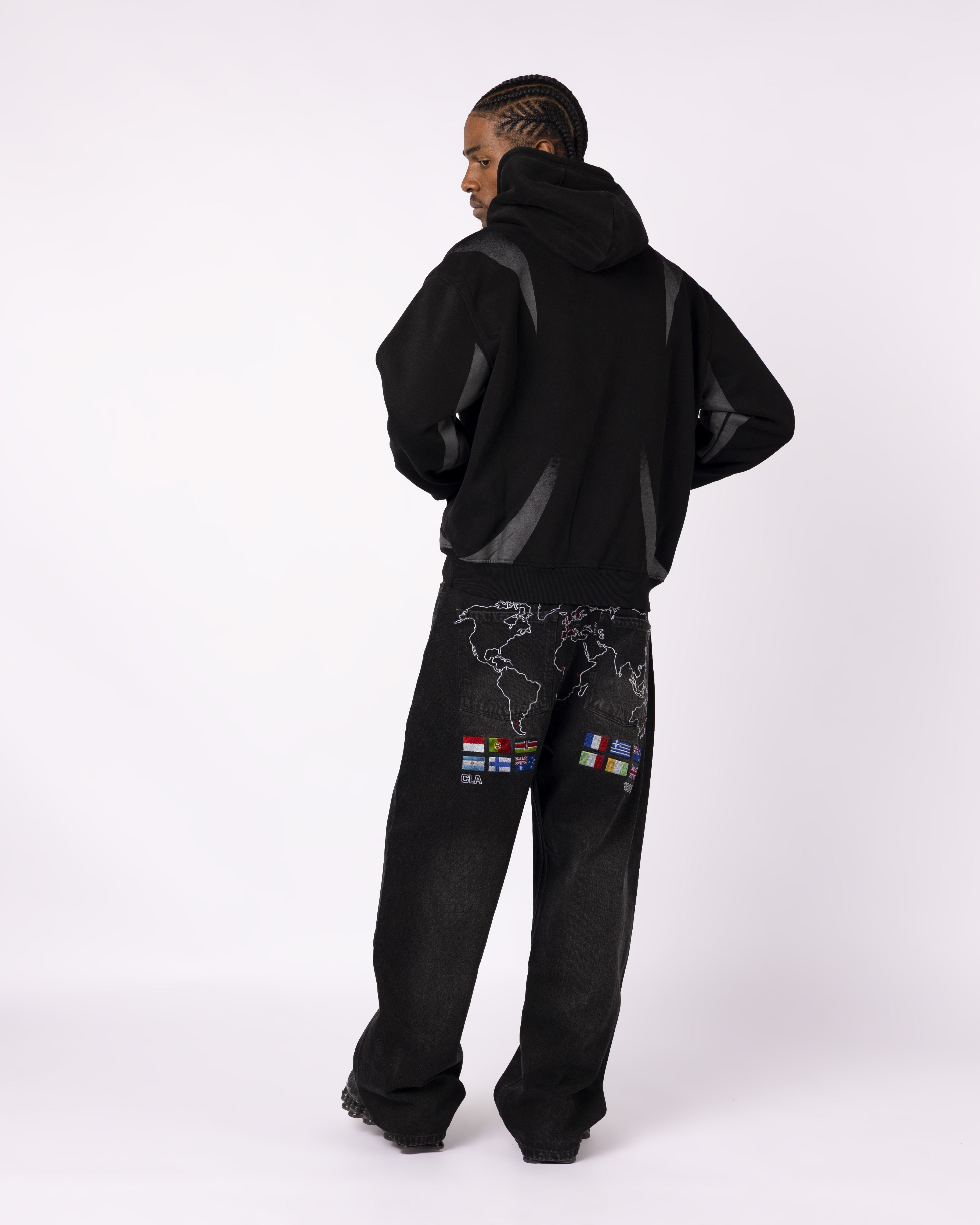 SCHWARZER RALLYE-HOODIE