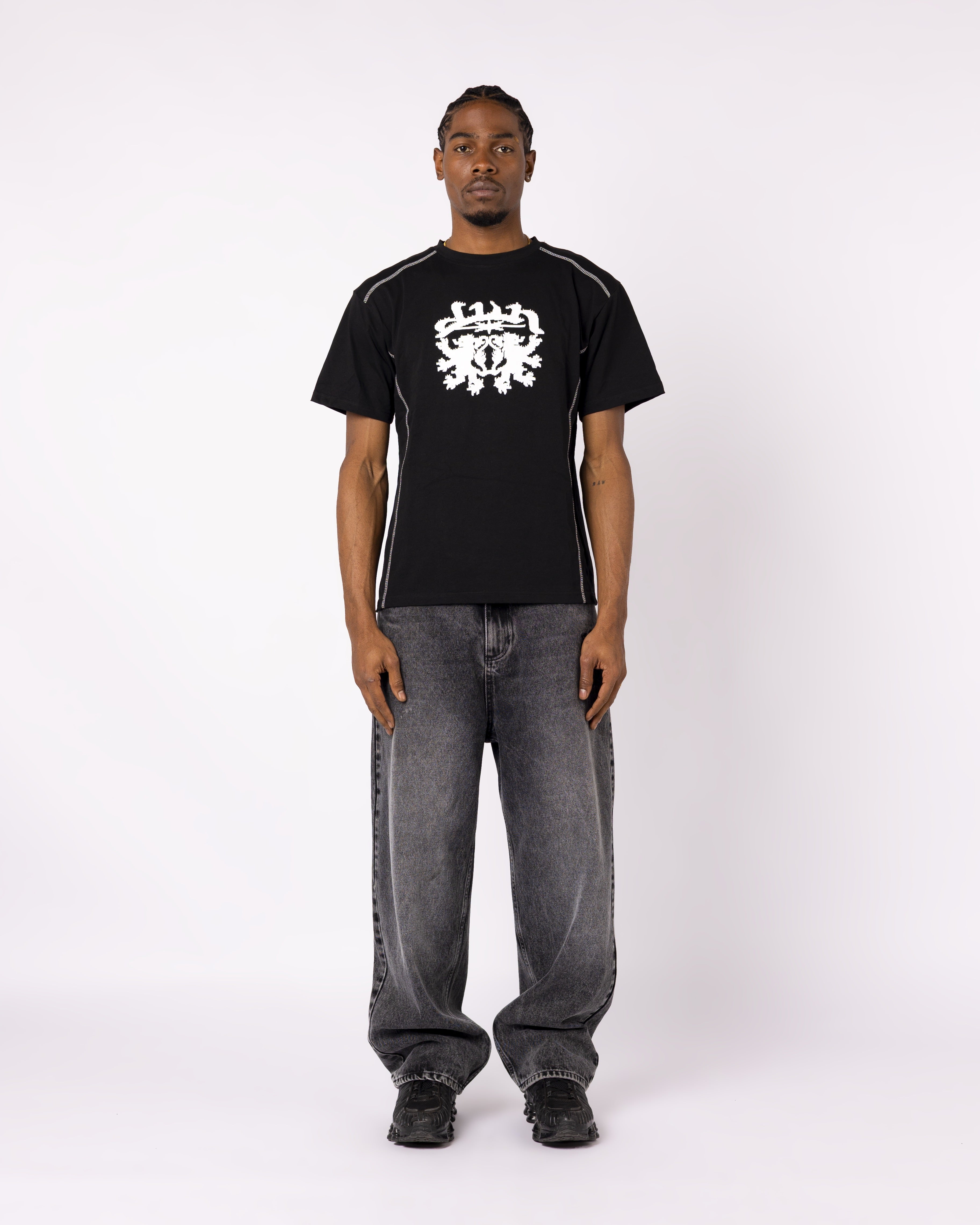 SCHWARZES TECHNIK-T-SHIRT