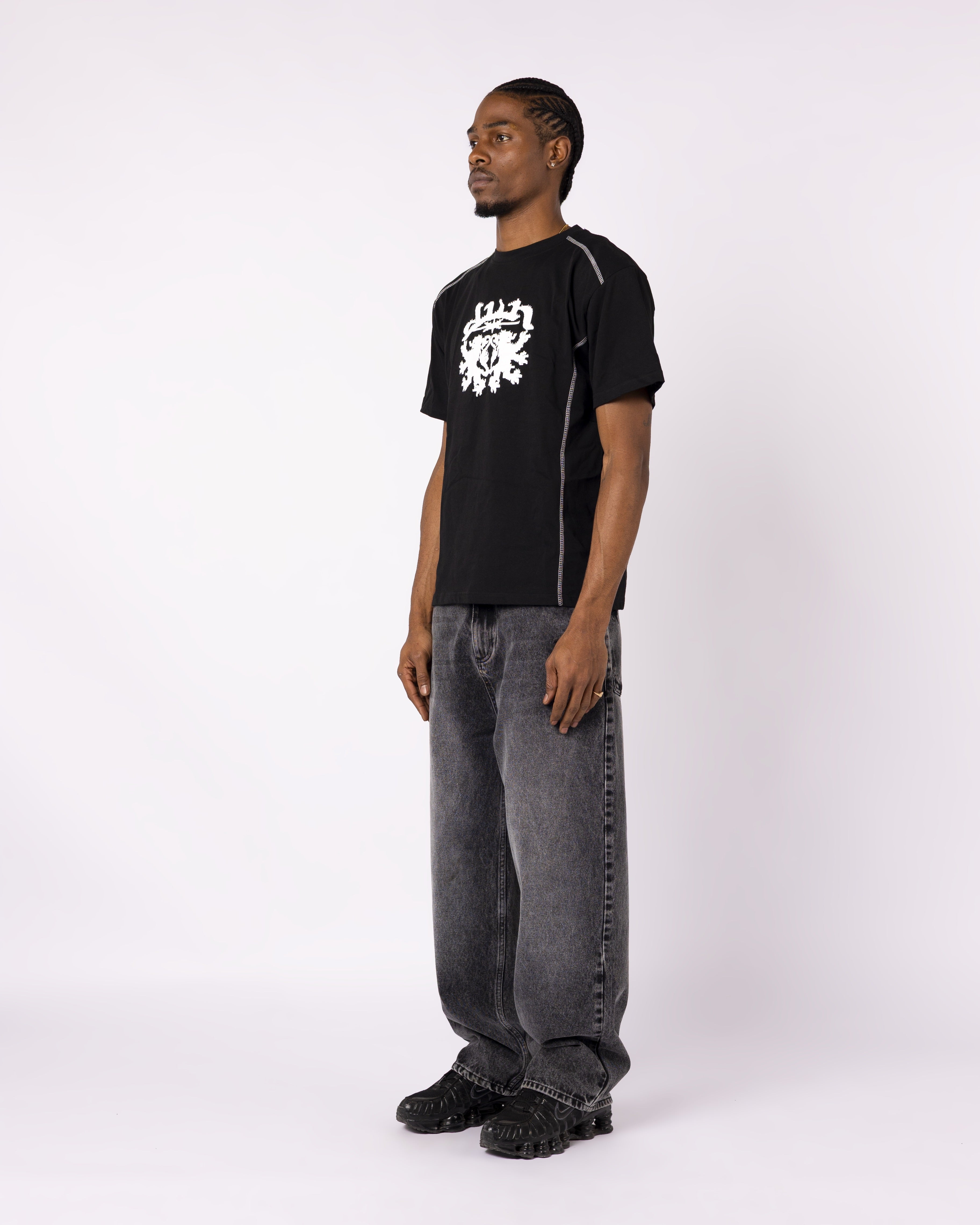 SCHWARZES TECHNIK-T-SHIRT