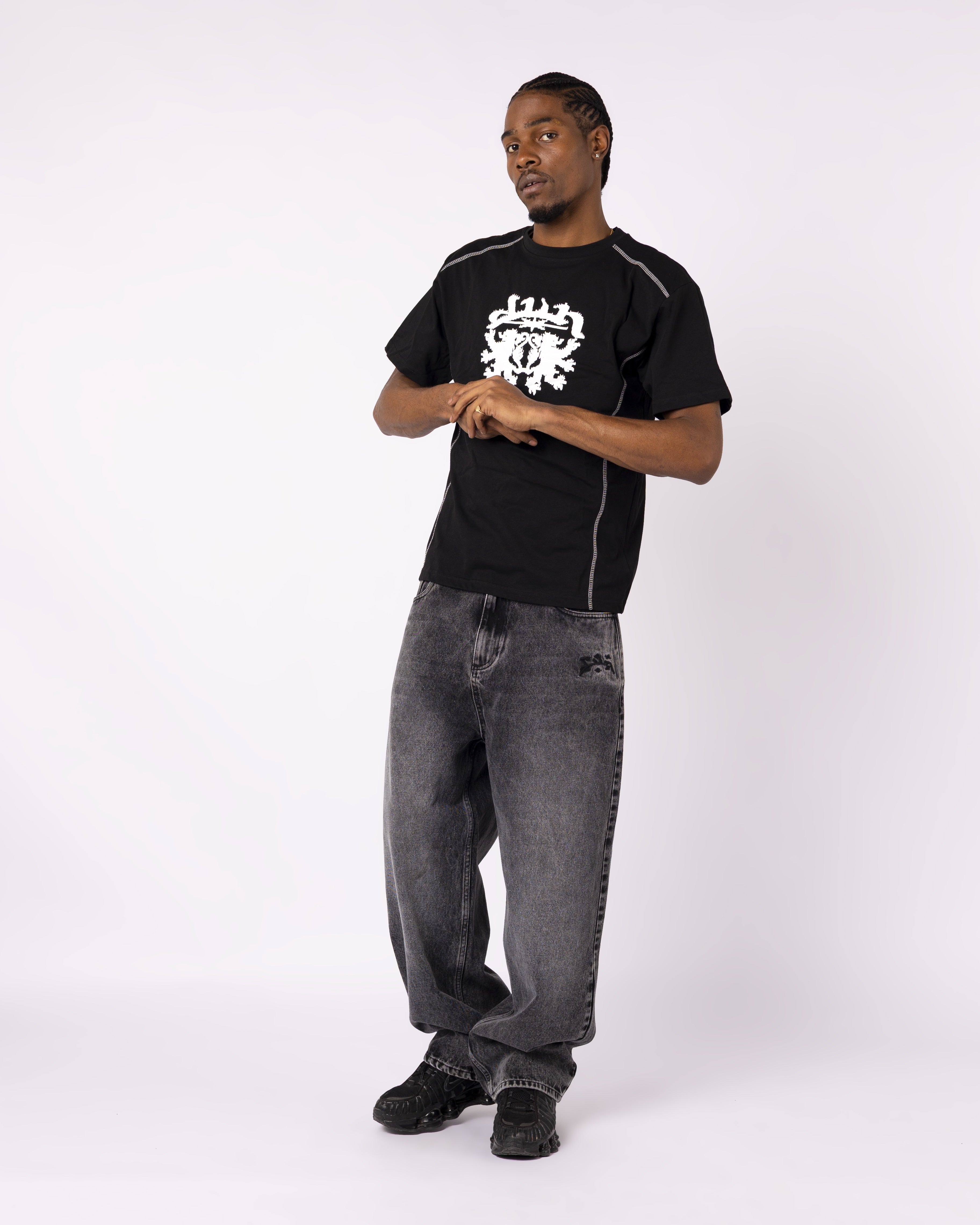 SCHWARZES TECHNIK-T-SHIRT