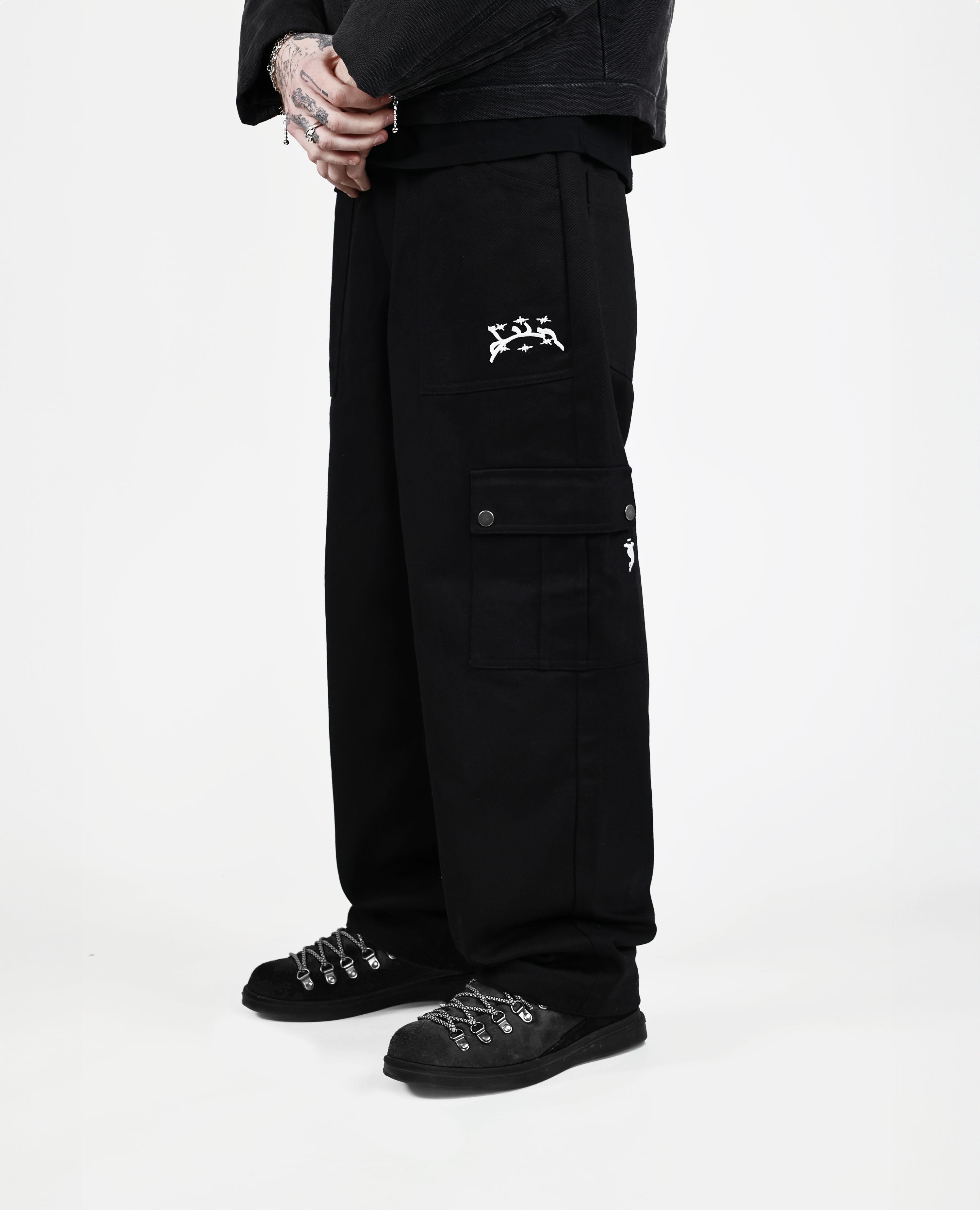 SCHWARZE TWILL-ARBEITSHOSE