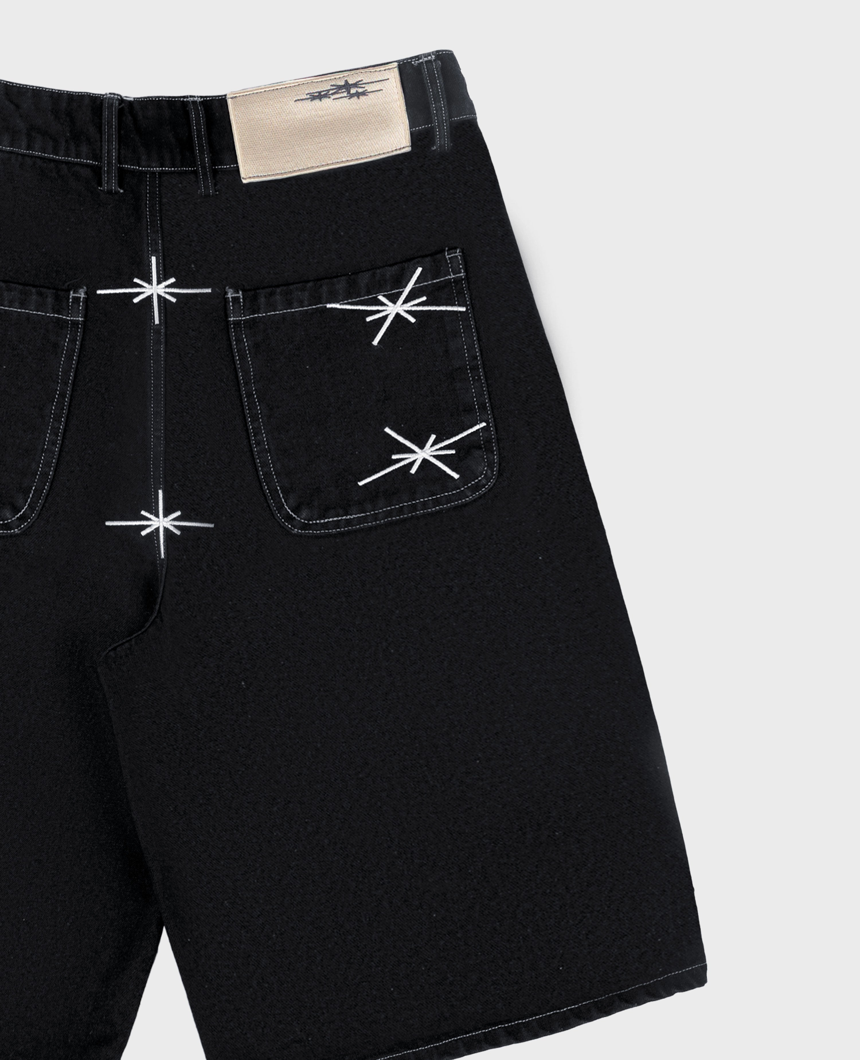 SCHWARZE DENIM-JORTE