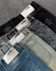 SCHWARZ GEWÄSCHETER DENIM