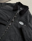 SCHWARZE ARBEITSJACKE AUS CANVAS