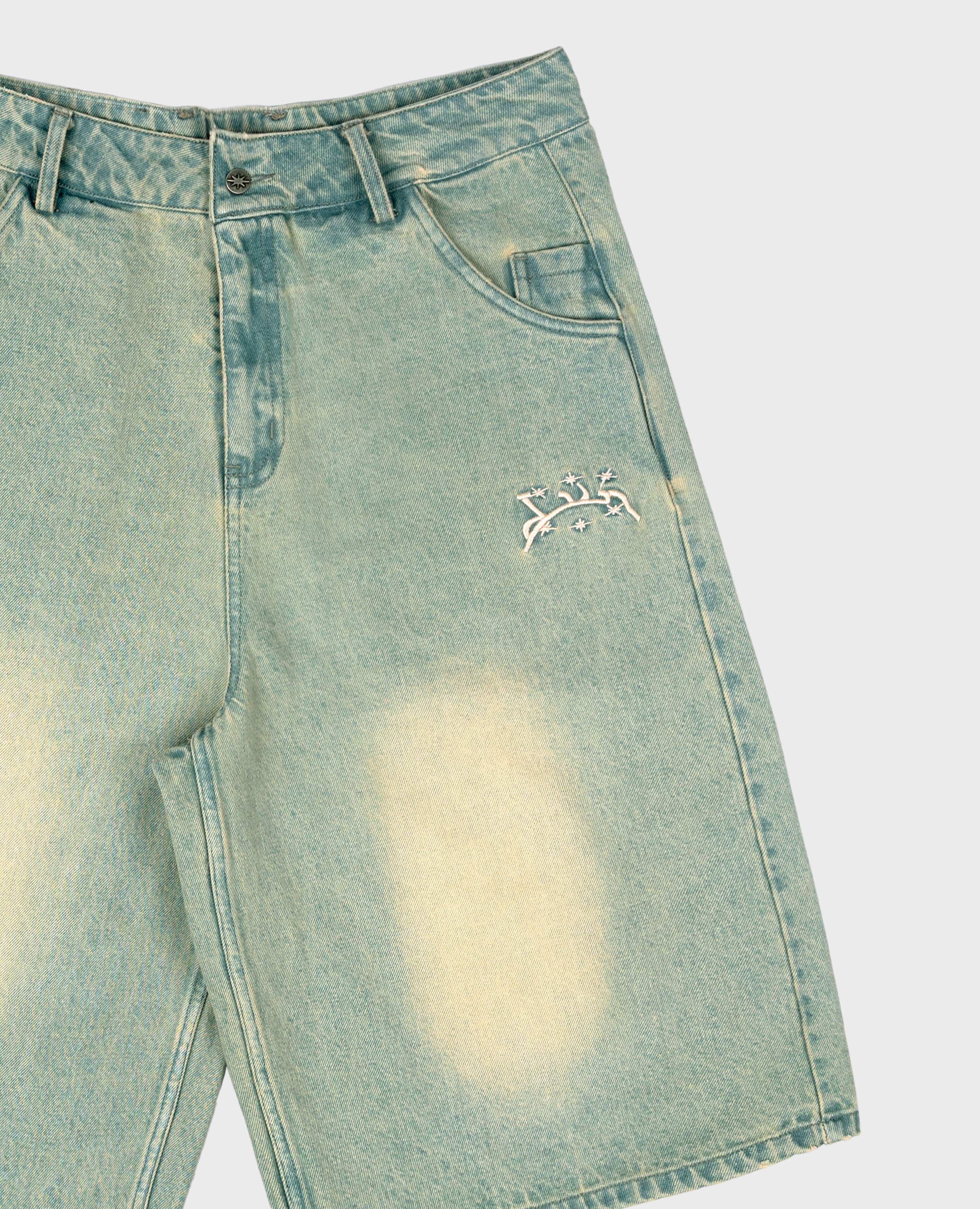 Zitronen-Jeans-Shorts