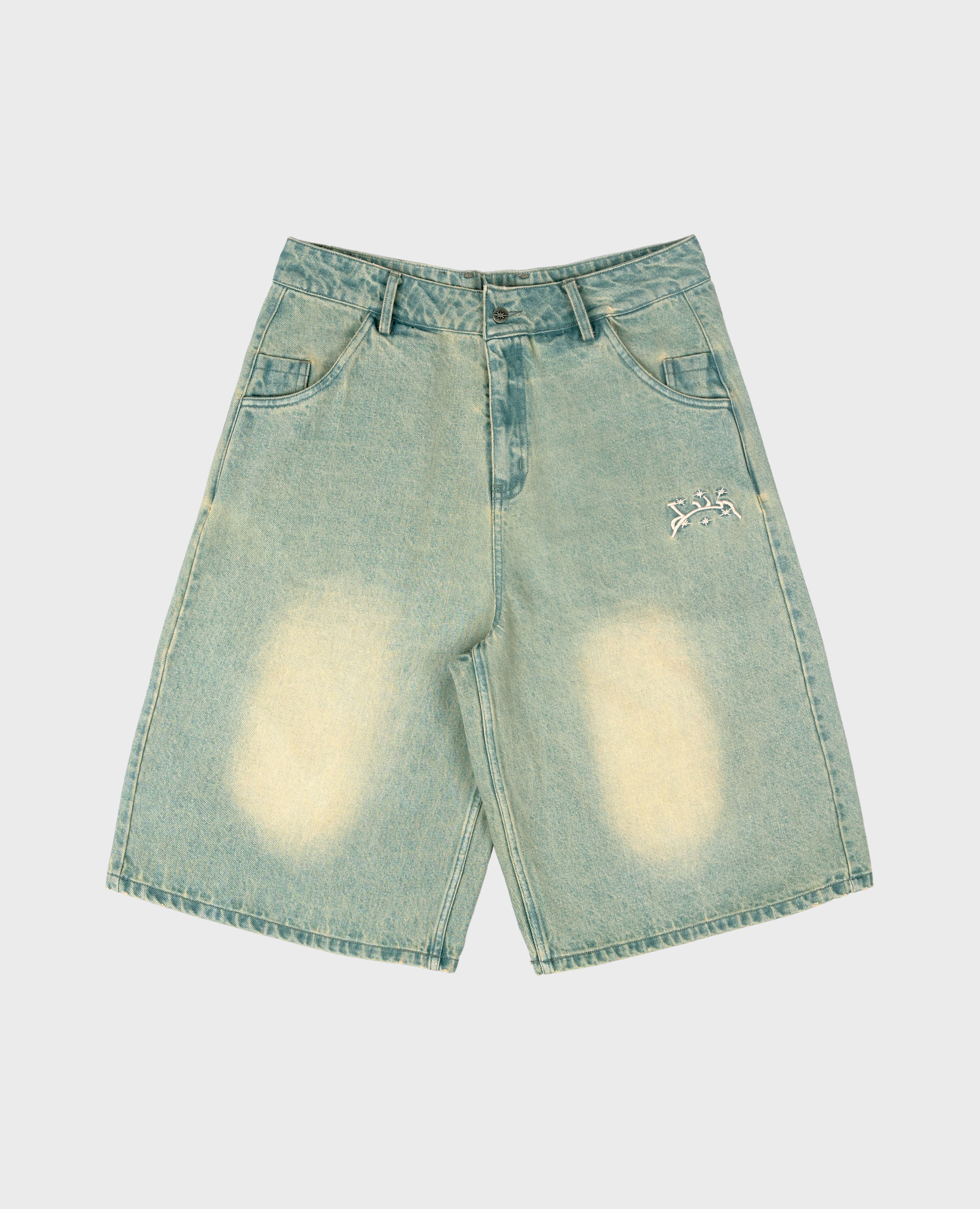 Zitronen-Jeans-Shorts