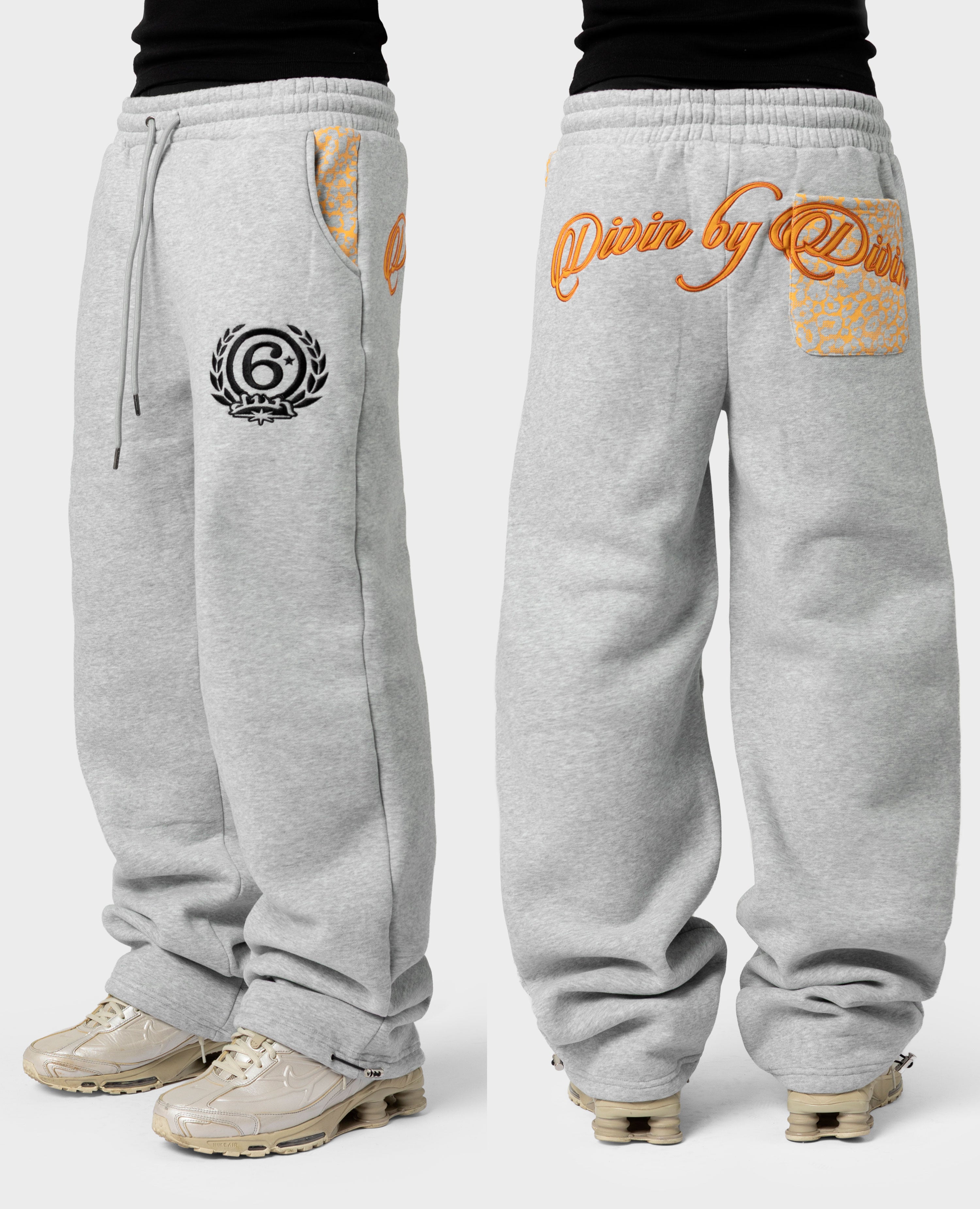 Jogginghose mit grauem Leopardenmuster