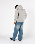 Grauer Kompass-Hoodie