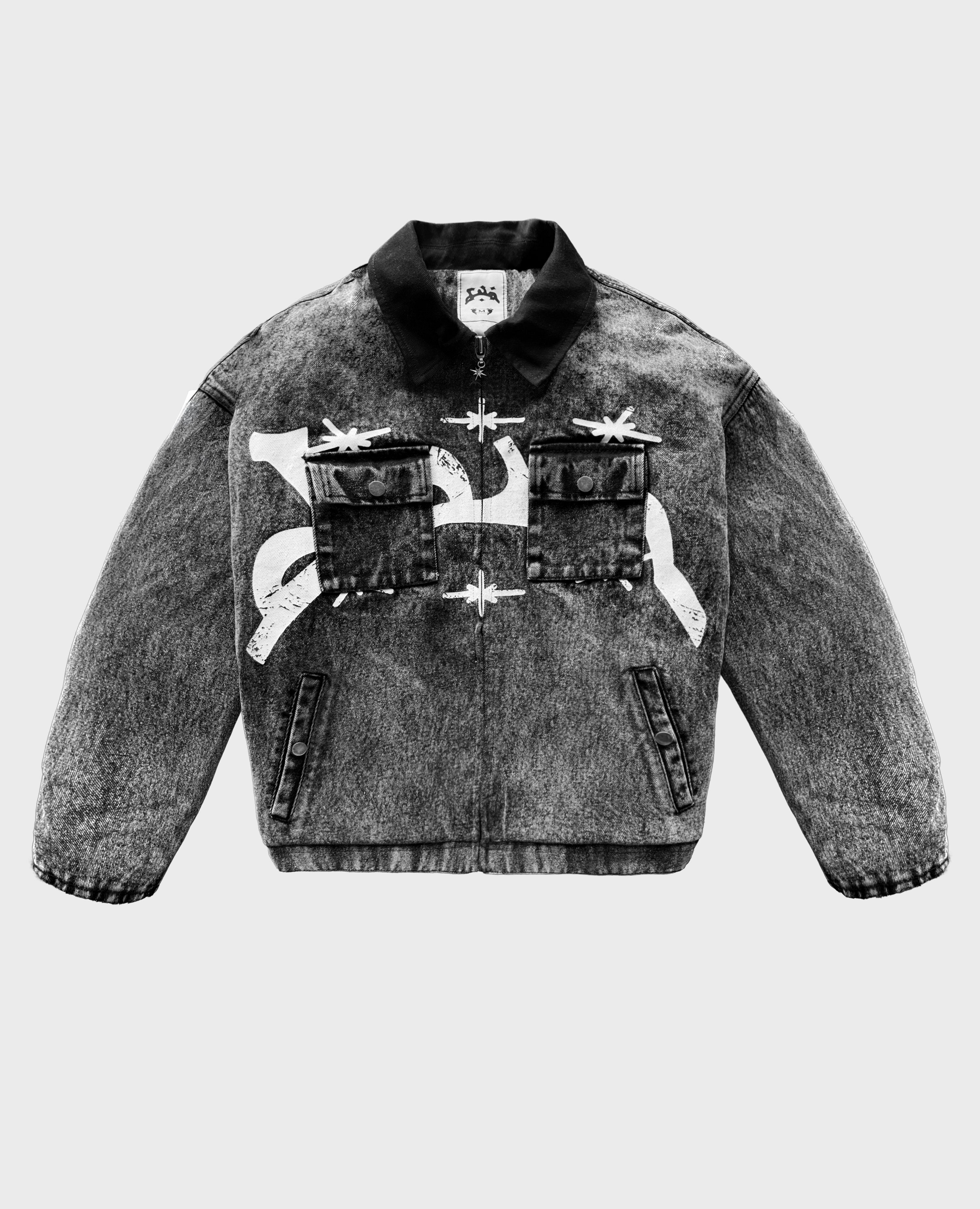 GEWASCHENE GRAUE JACKE