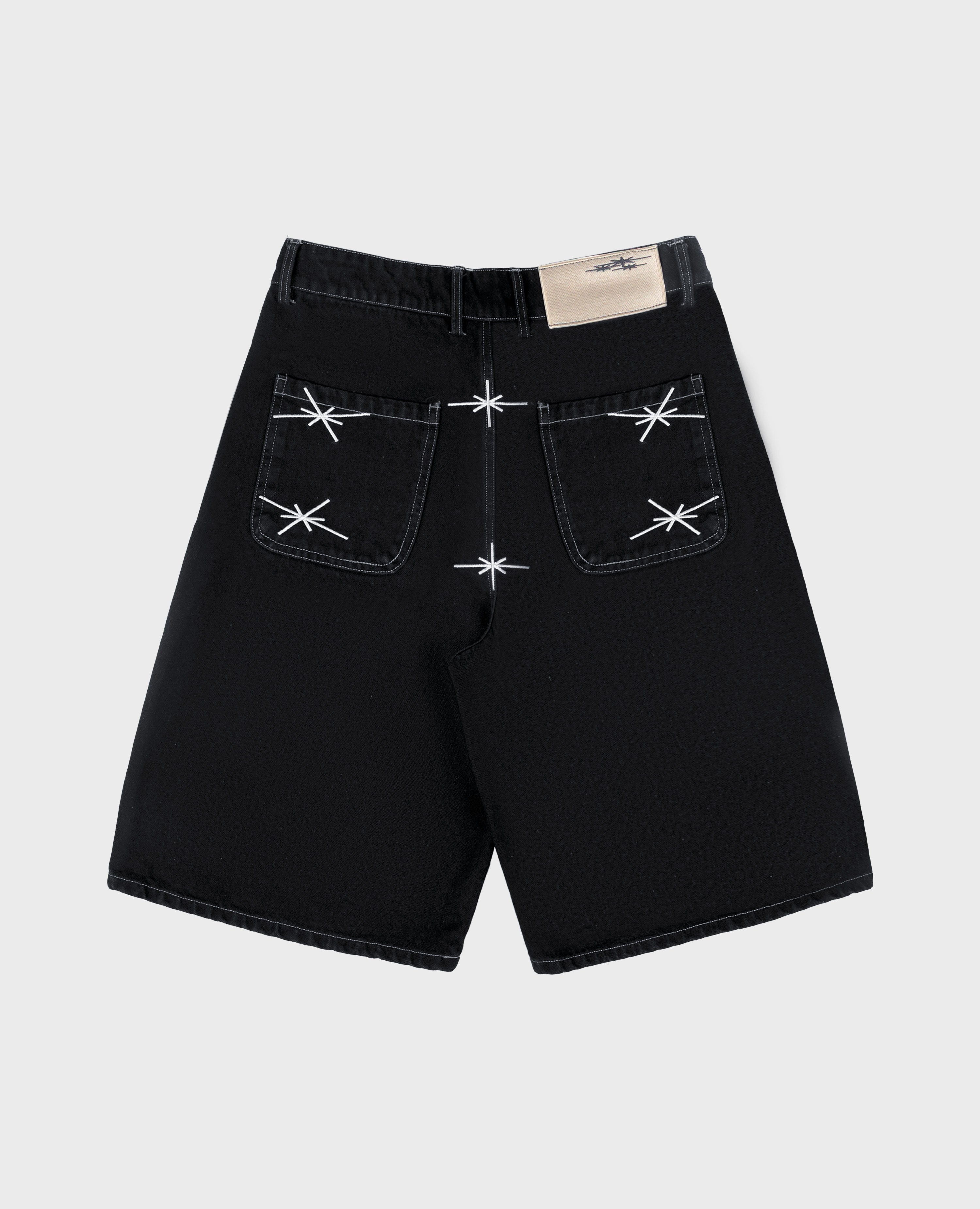 SCHWARZE DENIM-JORTE