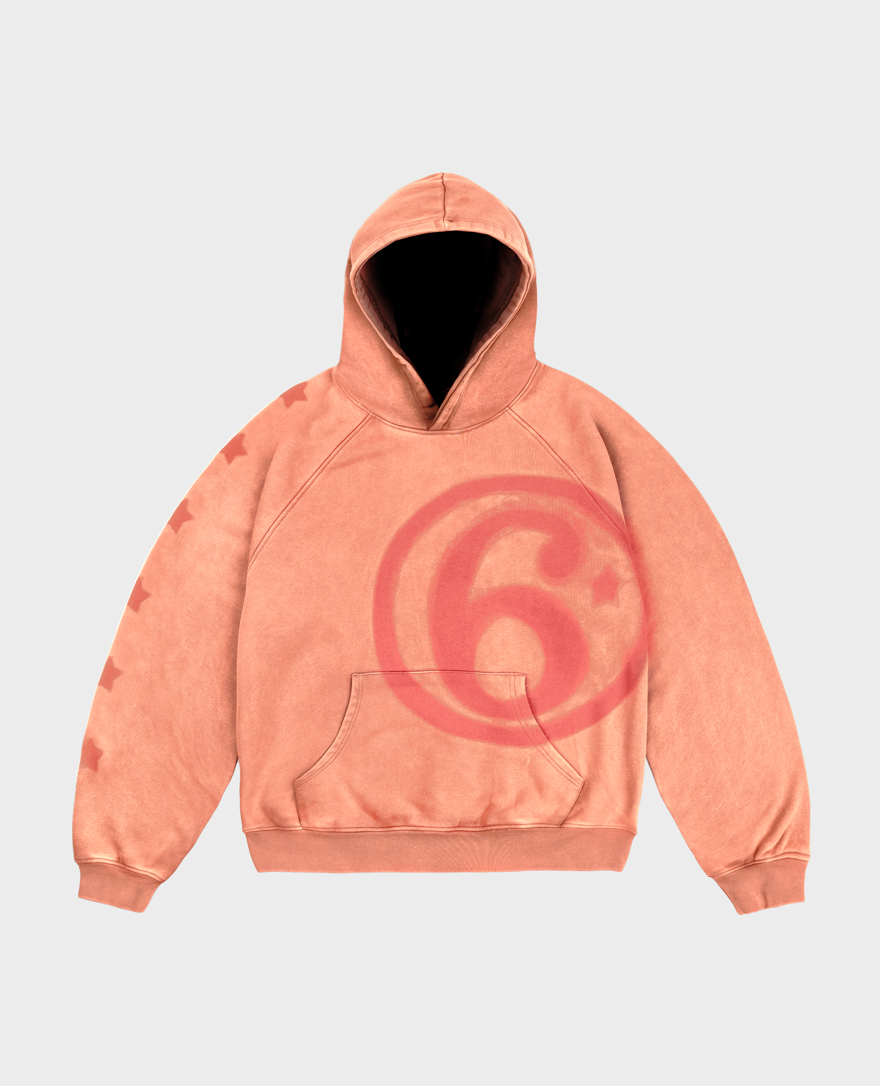ROTER, SONNENVERWÄSCHE-HOODIE