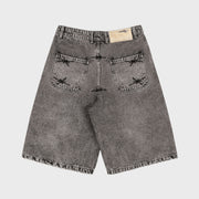 GREY DENIM JORT
