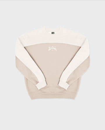 CREAM WAVY CREWNECK