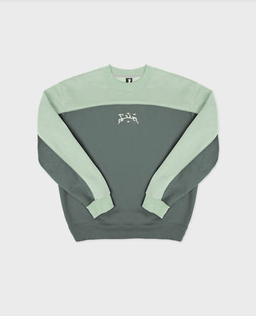 GREEN WAVY CREWNECK