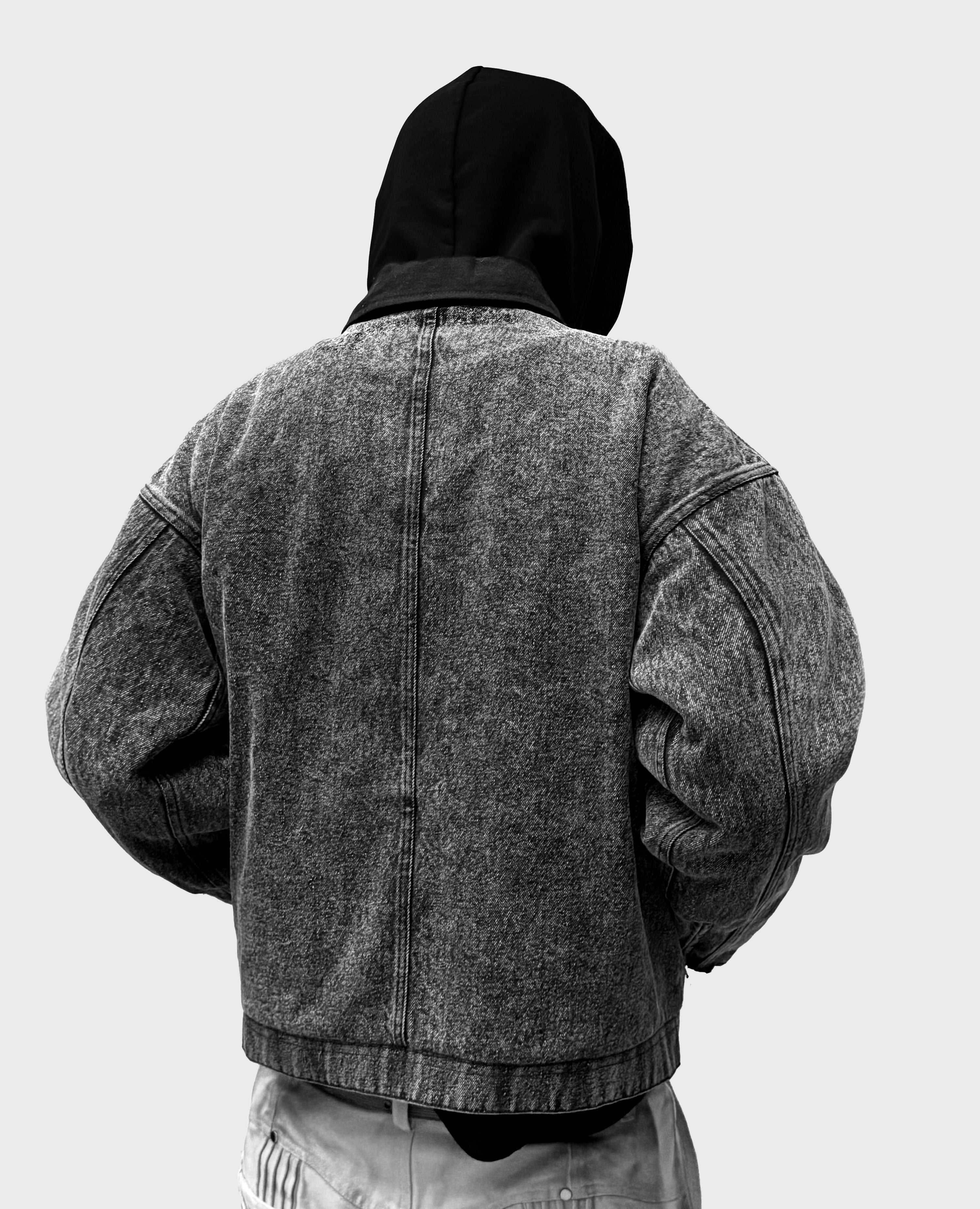 GEWASCHENE GRAUE JACKE