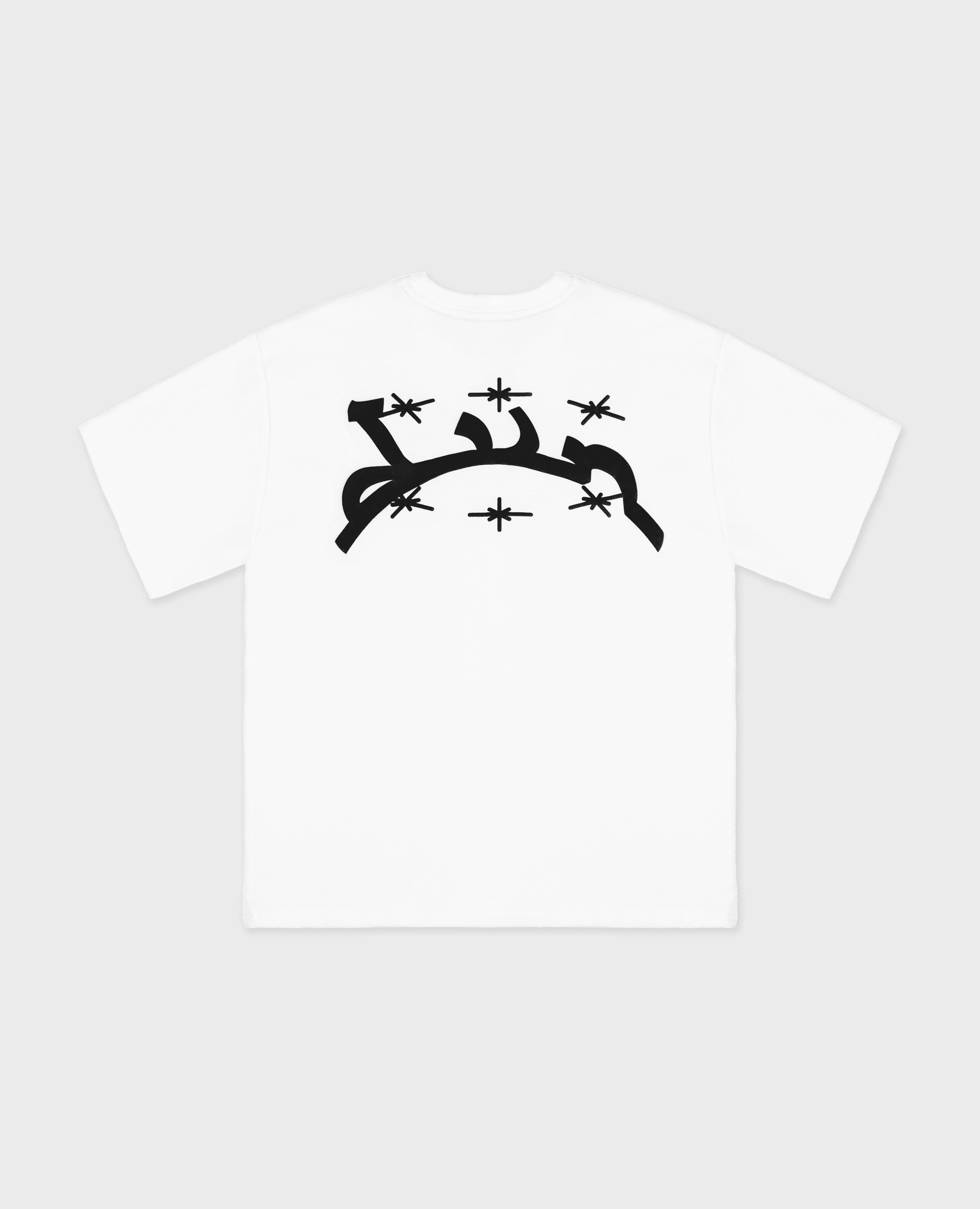 Weißes Puff-T-Shirt