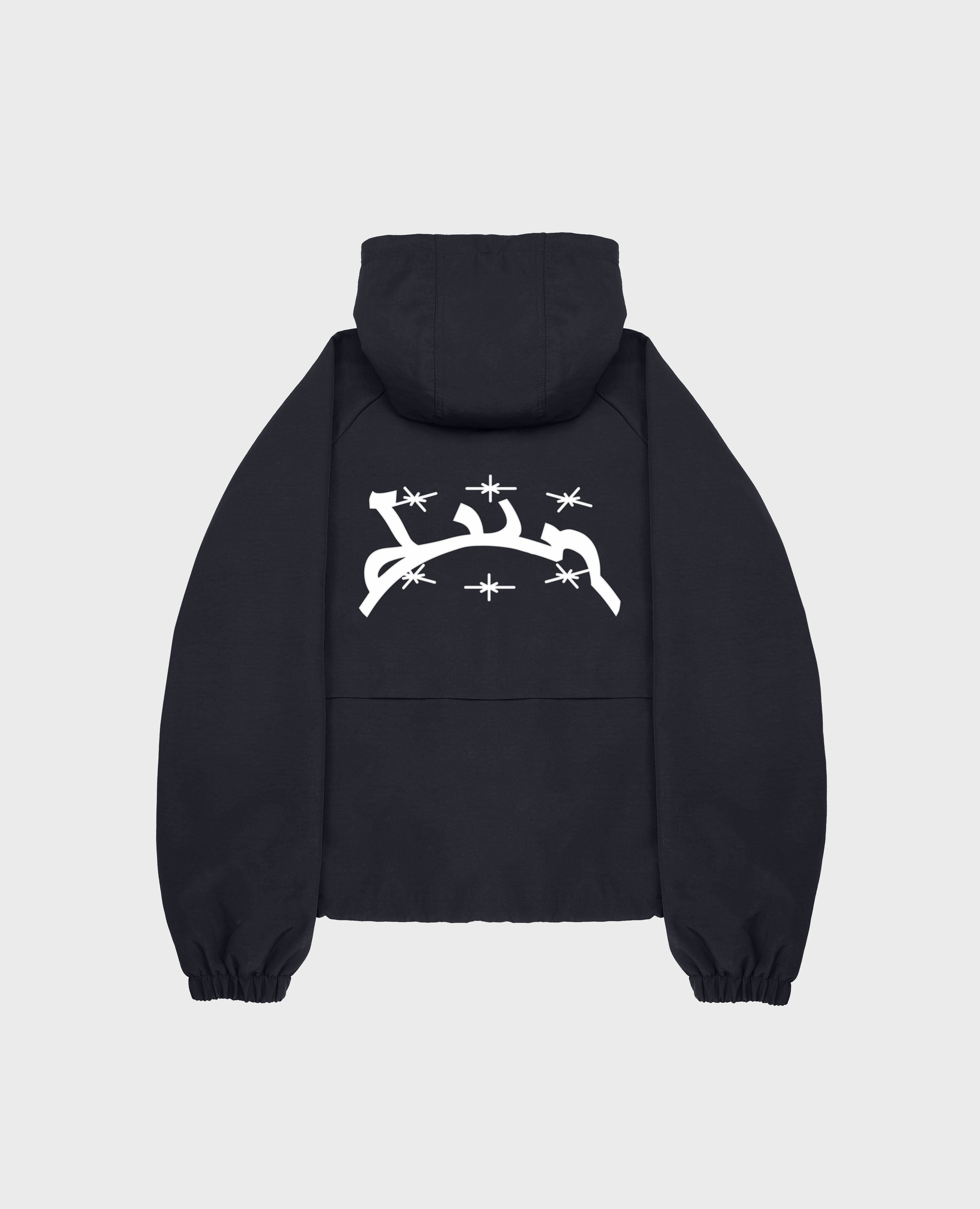 SCHWARZE WINDBREAKER-JACKE