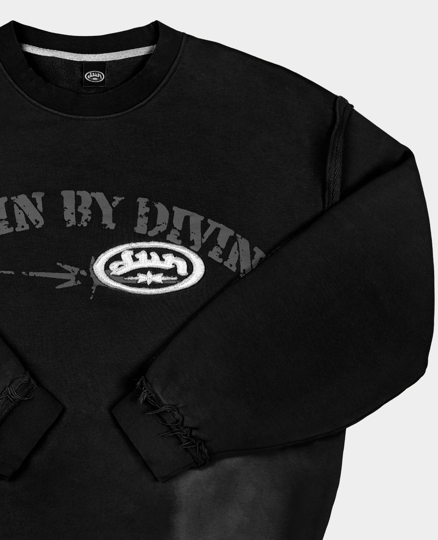 BLACK VINTAGE MILITARY CREWNECK